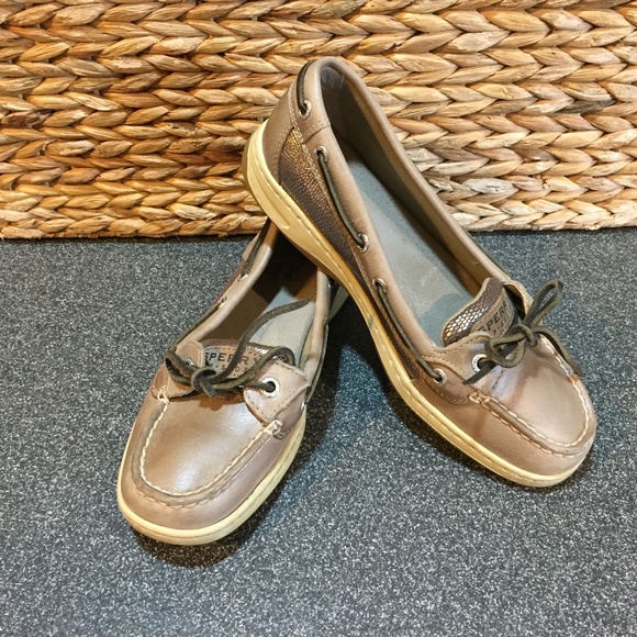 Sperry Shoes - Sperry Tan & Silver Top-Sider Shoes
